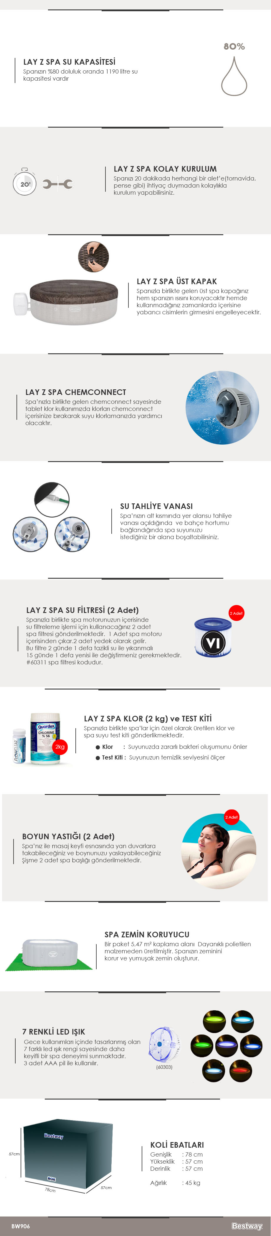 Lay z spa Jakuzi St.Moritz AirJet Set Bw906 60023 <p>Dış:216cm İç:166cm çap</p>