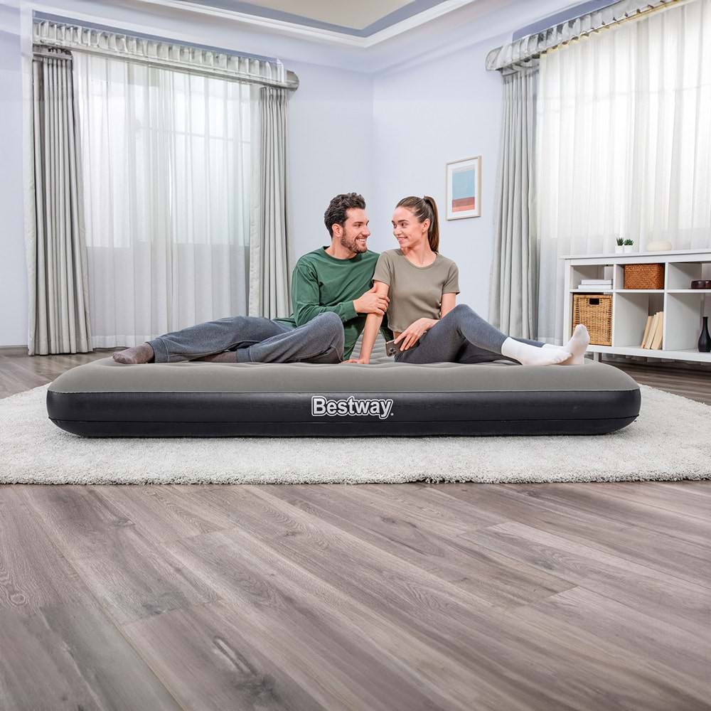 Bestway Ultra King 3 Kişilik Şişme Yatak ve Elektrikli Pompa 203x183x22cm 671HC BW147