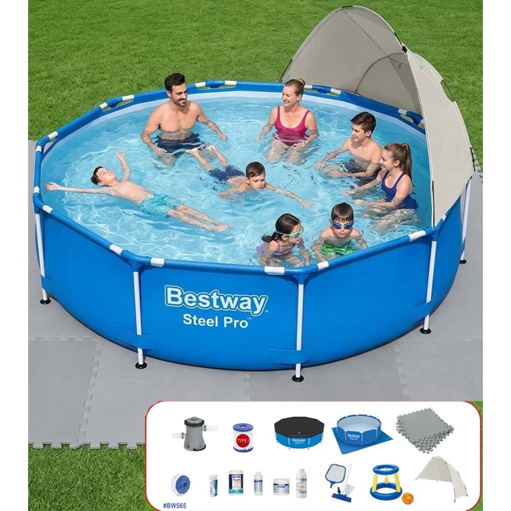 Bestway Gölgelikli Prefabrik Full Havuz Seti 305 x 76 cm BW565 56677