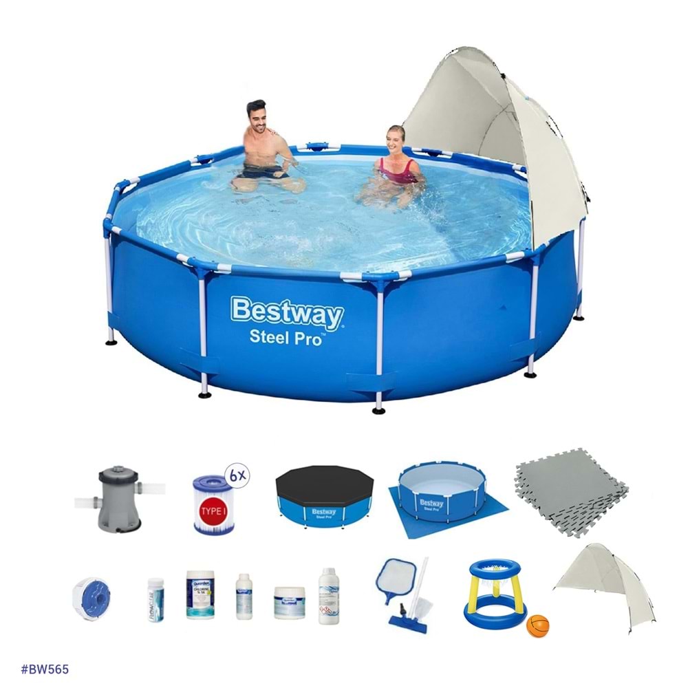 Bestway Gölgelikli Prefabrik Full Havuz Seti 305 x 76 cm BW565 56677