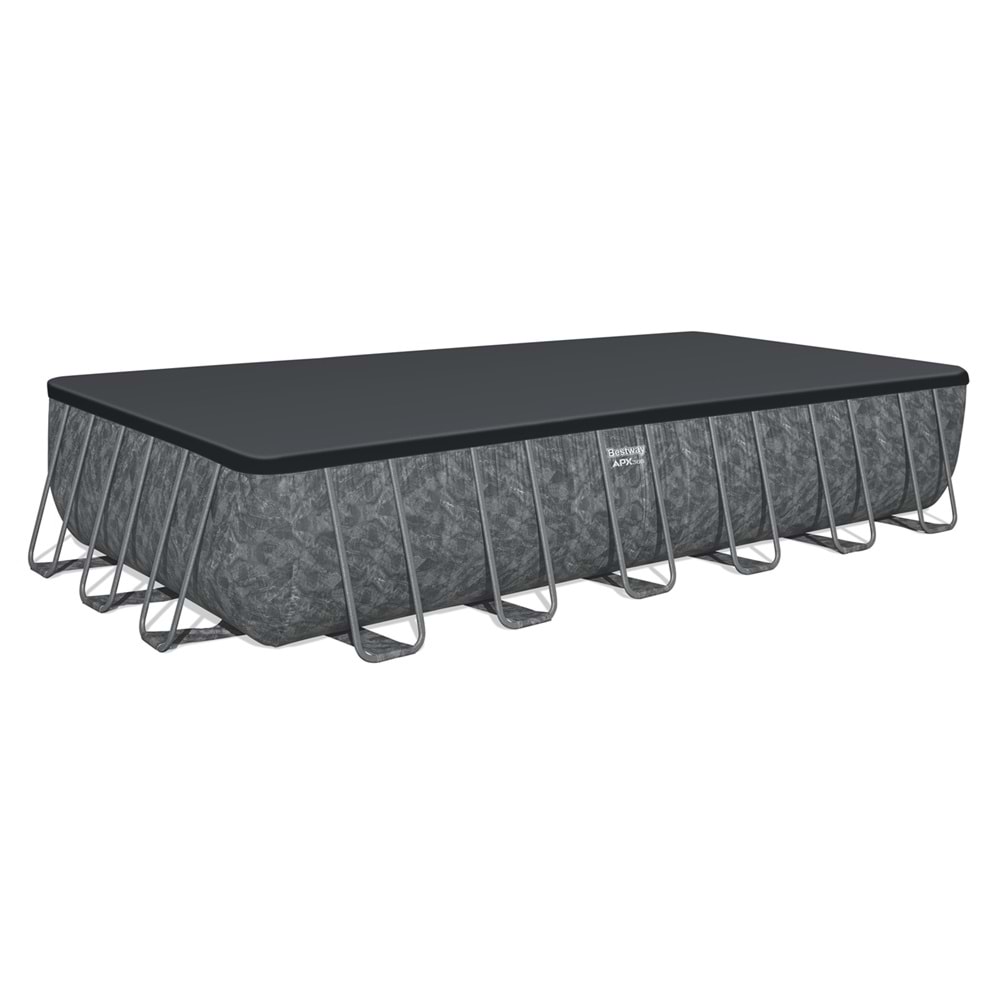 Bestway APX 365 Gölgelikli Prefabrik Dikdörtgen Havuz Seti 732 cm x 366 cm x 132 cm 561KG BW587