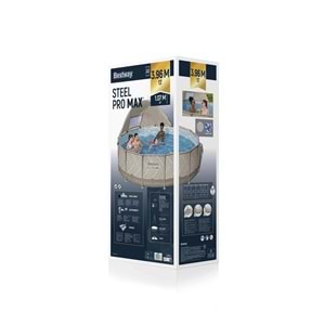 Bestway Büyük Yuvarlak Gölgelikli Prefabrik Havuz 396x107cm 561FY