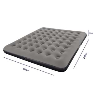 Bestway Ultra King 3 Kişilik Şişme Yatak, El pompası ve Yastık 203x183x22cm 671HC BW149