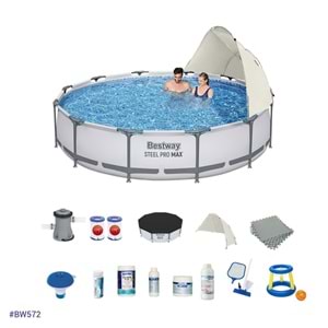 Bestway Prefabrik Gölgelikli Full Havuz Seti 366 cm x 76 cm BW572 56416