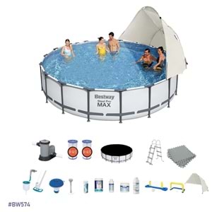 Bestway Gölgelikli Prefabrik Full Havuz Seti 549x122cm BW574 56462