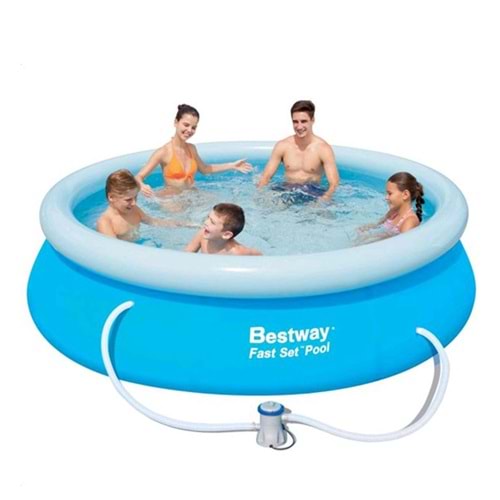 Bestway Üç Katmanlı Dayanıklı PVC Şişme Aile Havuzu 305x76 cm – Super Tough Malzeme, Uzun Ömürlü Kullanım