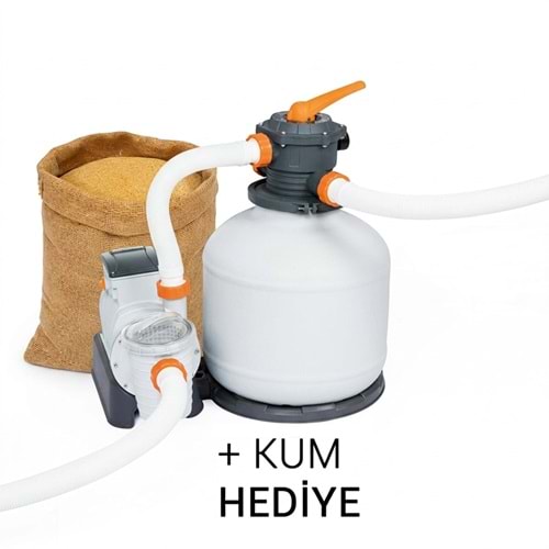 Bestway İntex Havuzlarla Uyumlu Kum Filtreli Devirdaim Motoru 11.355 lt 58486