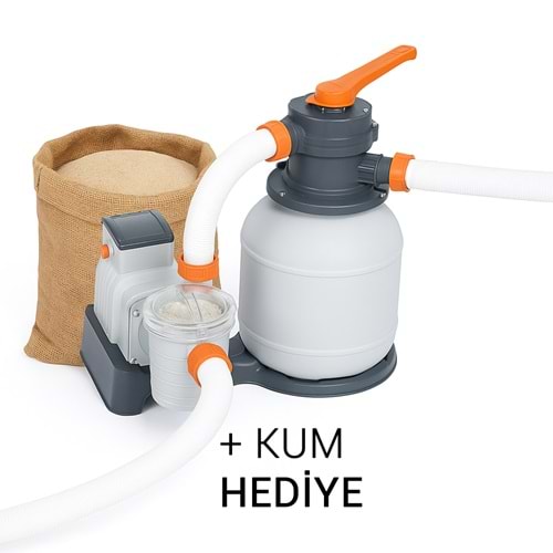 Bestway İntex Havuzlarla Uyumlu Kum Filtreli Devirdaim Motoru 6056Litre 58497