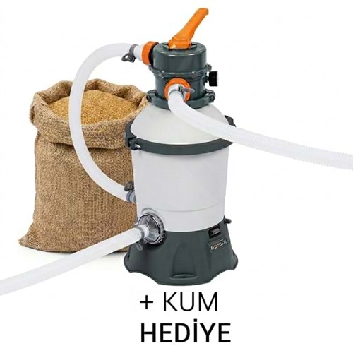 Bestway İntex Havuzlarla Uyumlu Kum Filtreli Devirdaim Motoru 3028Litre 58515