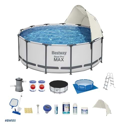 Bestway Gölgelikli Prefabrik Havuz Seti 366x122cm 56420 BW551