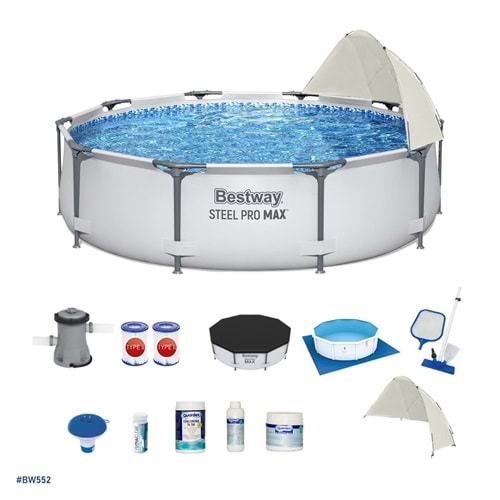 Bestway Gölgelikli Prefabrik Havuz Seti 305x76cm BW552 56406