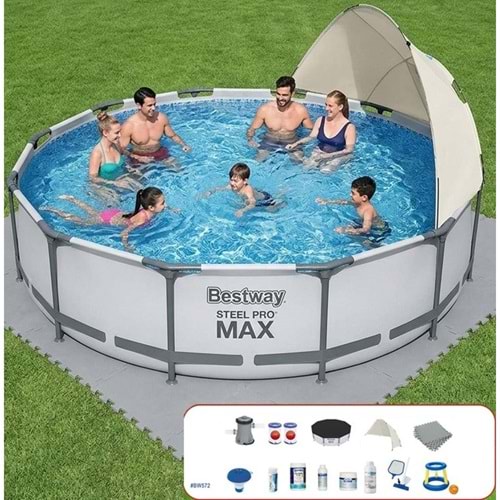 Bestway Prefabrik Gölgelikli Full Havuz Seti 366 cm x 76 cm BW572 56416