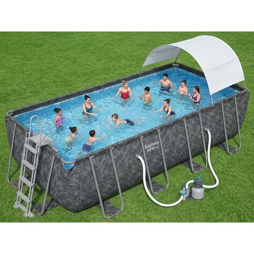 Bestway® APX 365™ 561KA Gölgelikli Dikdörtgen Prefabrik Havuz 549 cm x 274 cm x 132 cm BW588