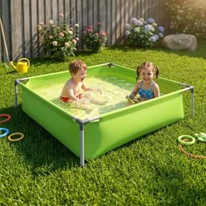 Kids Frame Pool Yeşil Çerçeveli Çocuk Havuzu 122 cm x 122 cm x 33 cm 17256