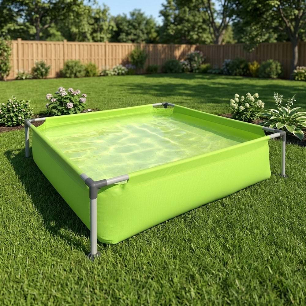 Kids Frame Pool Yeşil Çerçeveli Çocuk Havuzu 122 cm x 122 cm x 33 cm 17256