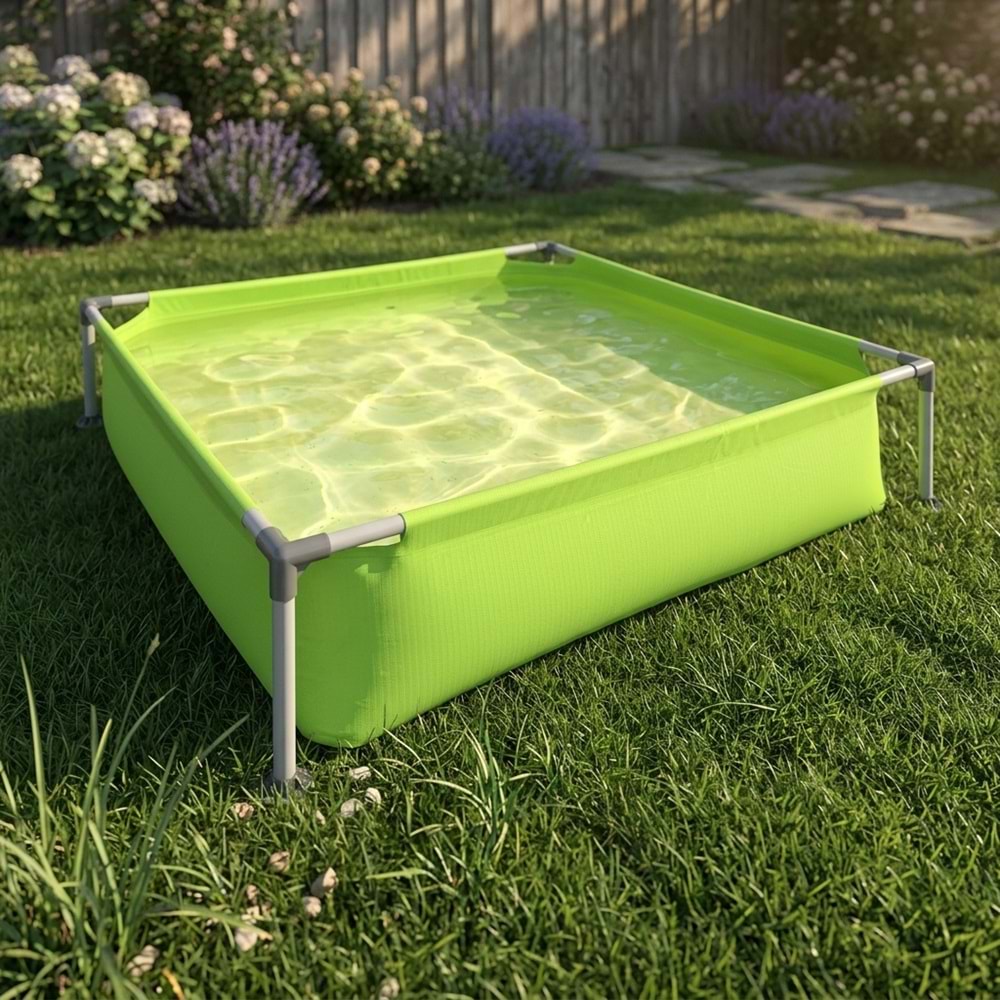 Kids Frame Pool Yeşil Çerçeveli Çocuk Havuzu 122 cm x 122 cm x 33 cm 17256