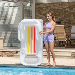 Bestway Şişme Sırt Dayanıklı Deniz Yatağı 150 x 77 x 50 cm Beyaz 43028B