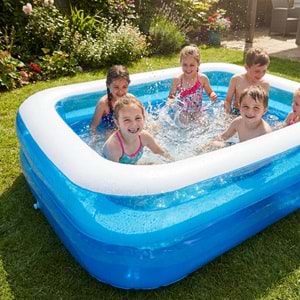 Aile Boy Şişme Bahçe Balkon Havuzu – 155x108x46 cm | Çocuklar İçin Eğlenceli Yaz Keyfi 51501