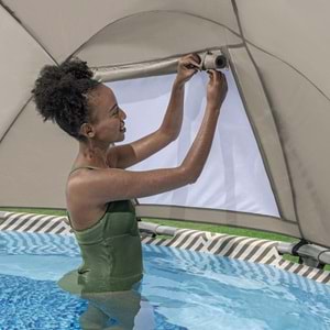 Bestway Büyük Yuvarlak Gölgelikli Prefabrik Havuz 396x107cm 561FY