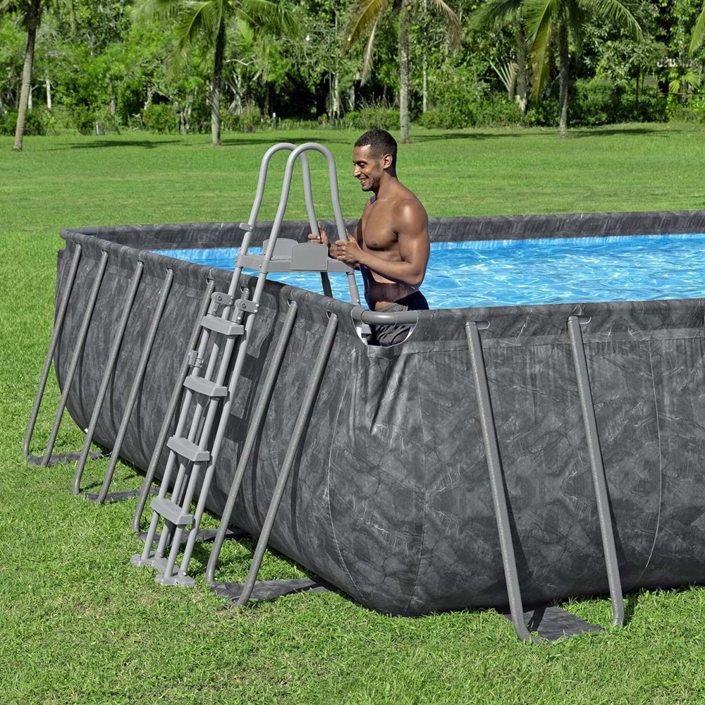 APX 365 Ultra Geniş Prefabrik Havuz Polar Shield Koruma Büyük Boy Kum Filtre Sistemli 9.56 x 4.88 m