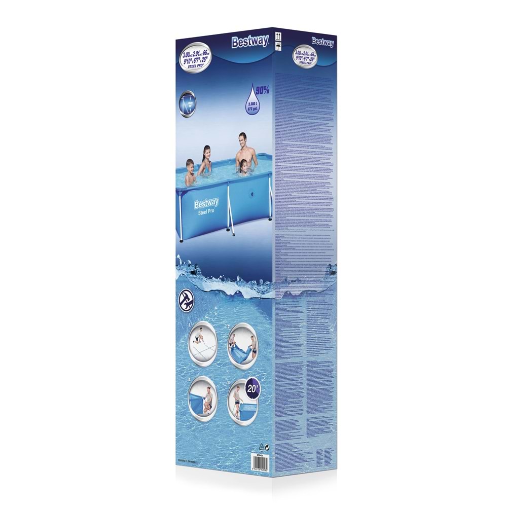Büyük Prefabrik Havuz 300x201x66cm 56404