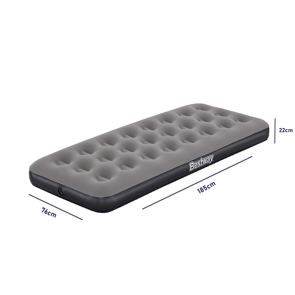 Bestway Single Tek Kişilik Şişme Yatak 185x76x22cm 671GY