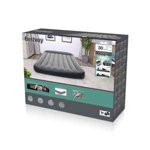 Bestway Elektrikli 191cm x 137cm x 30cm Çift Kişilik Şişme Yatak 67462
