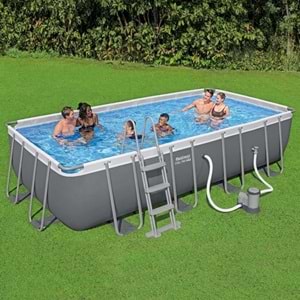 Bestway Steel Pro MAX Gölgelikli Prefabrik Havuz Seti 5,49 m x 2,74 m x 1,22 m 56465 BW590