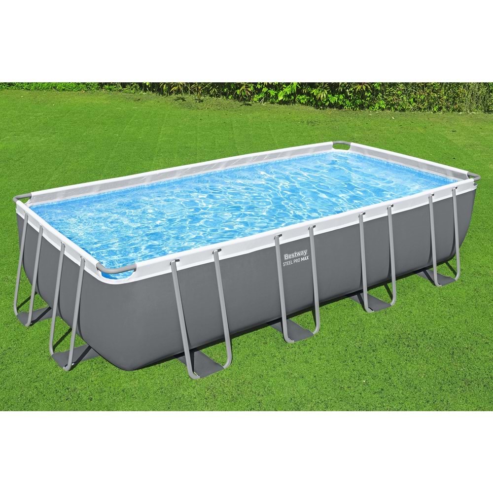 Bestway Steel Pro MAX Gölgelikli Prefabrik Havuz Seti 5,49 m x 2,74 m x 1,22 m 56465 BW590