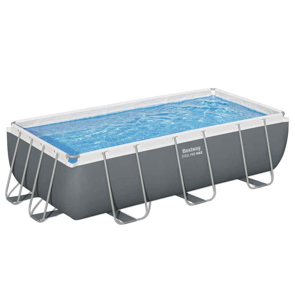Bestway Gölgelikli Prefabrik Dikdörtgen Havuz Seti 404 cm x 201 cm x 100 cm 56441 BW593